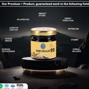 Kuwi Shilajit 99 – Pure Himalayan Shilajit Resin | Boost Energy, Stamina & Testosterone Naturally (30g)